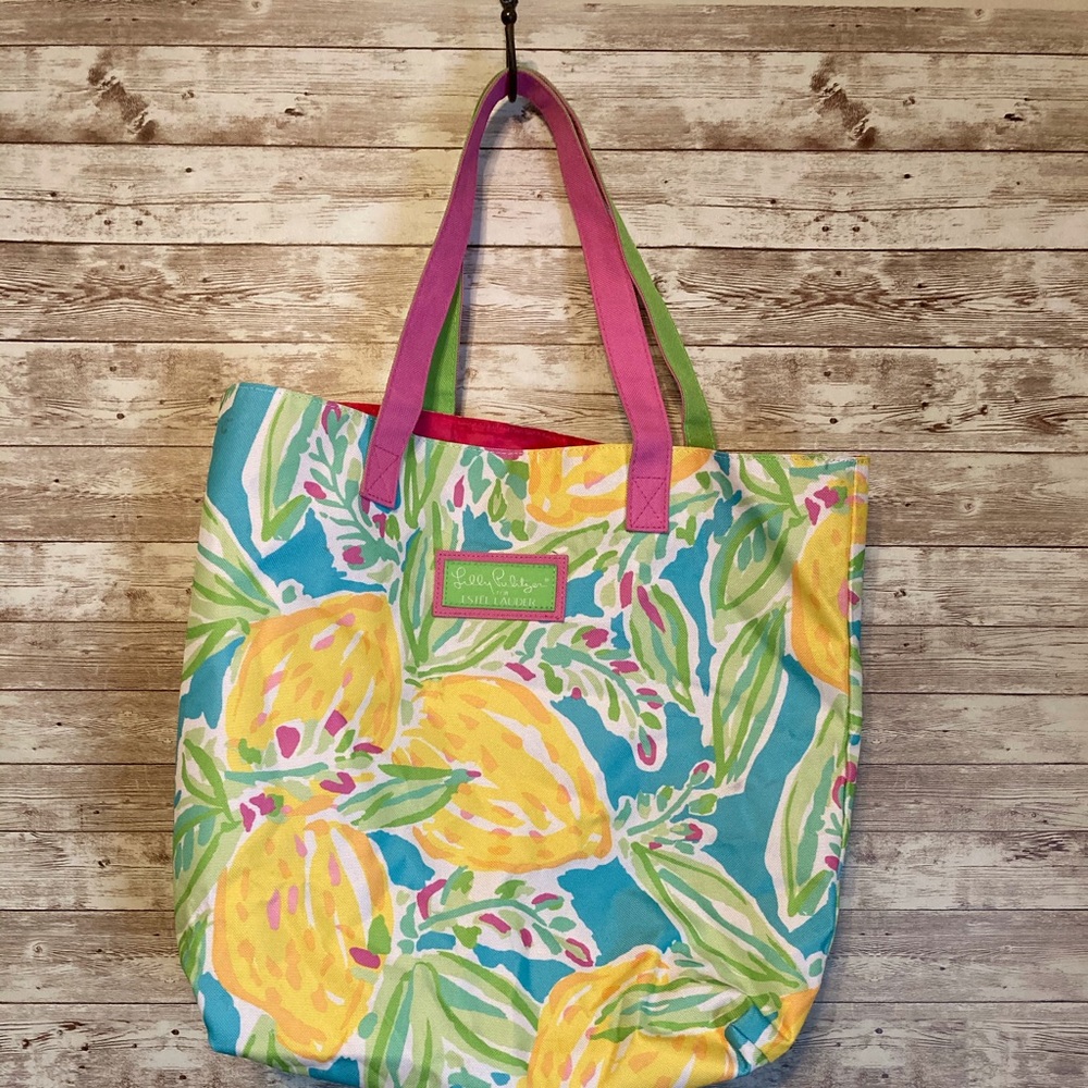 Lily Pulitzer Floral Cloth Lined Tote